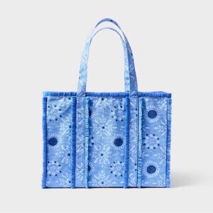 **NWT** Roller Rabbit x Target star medallion fringe cavas tote